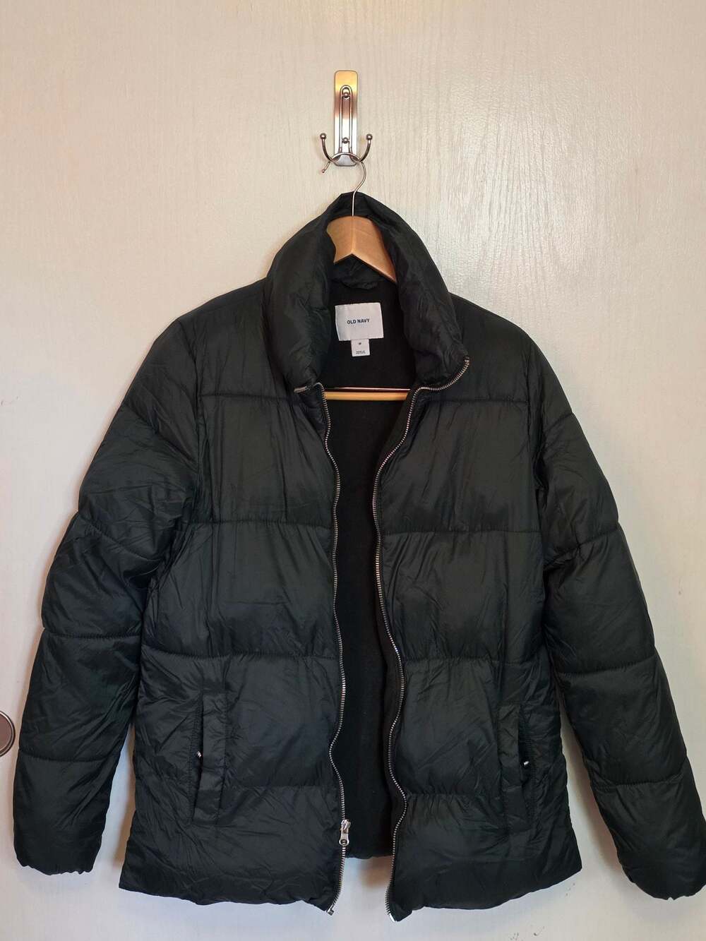 Old Navy Dark Green Puffer Jacket Size M